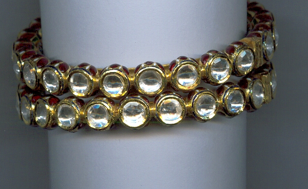 GOLD BANGLE KUNDAN EXCLUSIVE