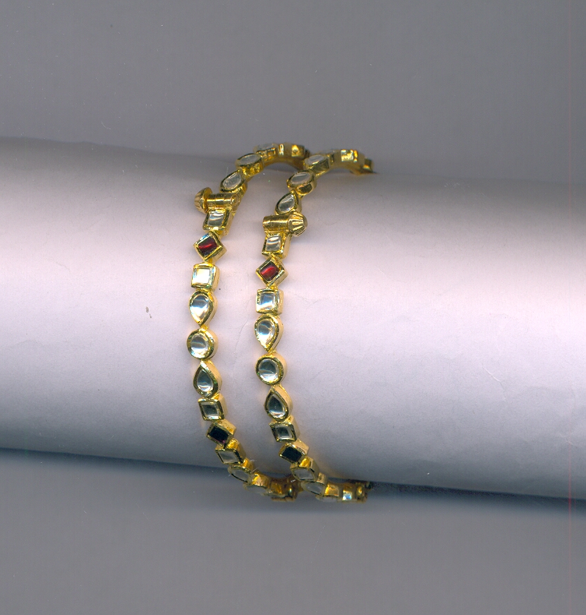 GOLD BANGLE KUNDAN EXCLUSIVE