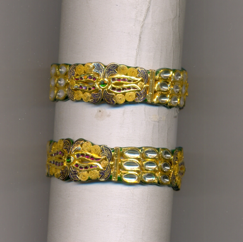 GOLD BANGLE KUNDAN EXCLUSIVE