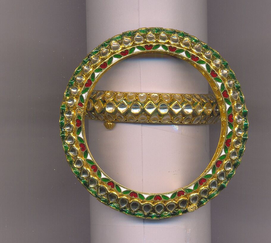 GOLD BANGLE KUNDAN FANCY