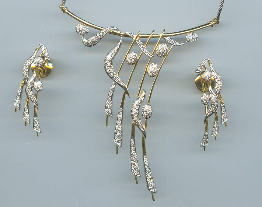 DIAMOND HALF SET LONG ANTIQUE