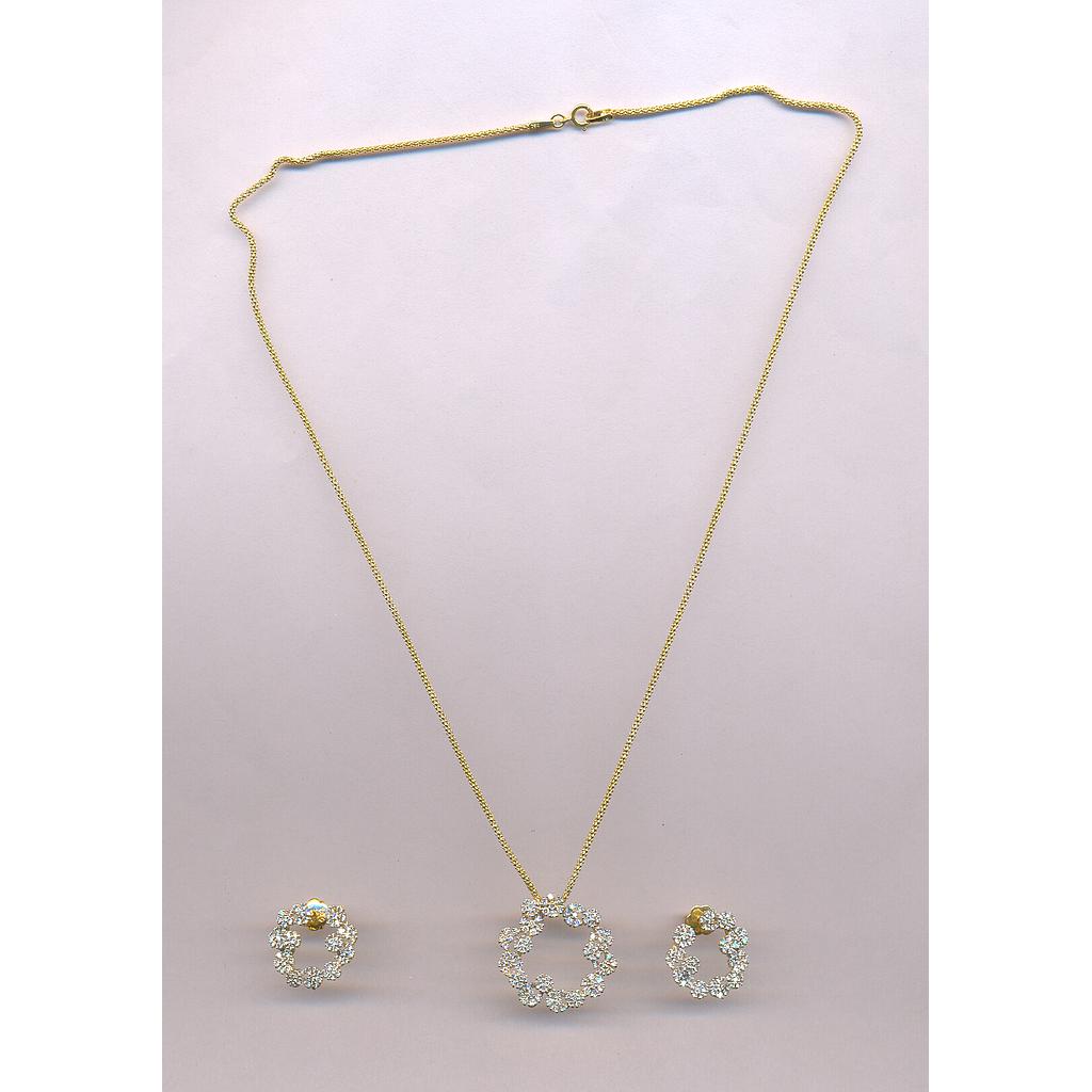 DIAMOND HALF SET PENDENT DESIGNER