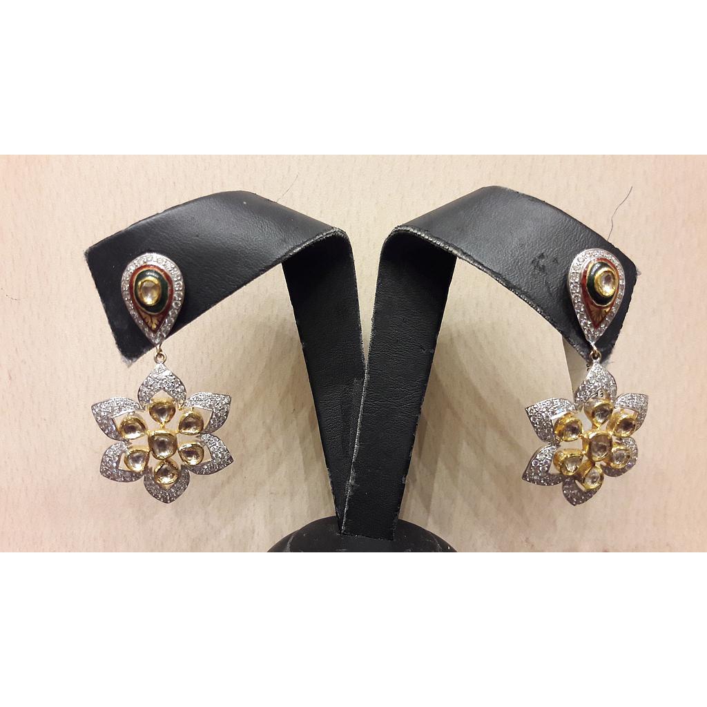 DIAMOND EARRING POLKI