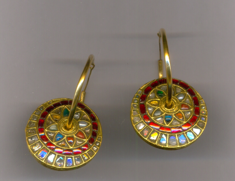DIAMOND EARRING POLKI