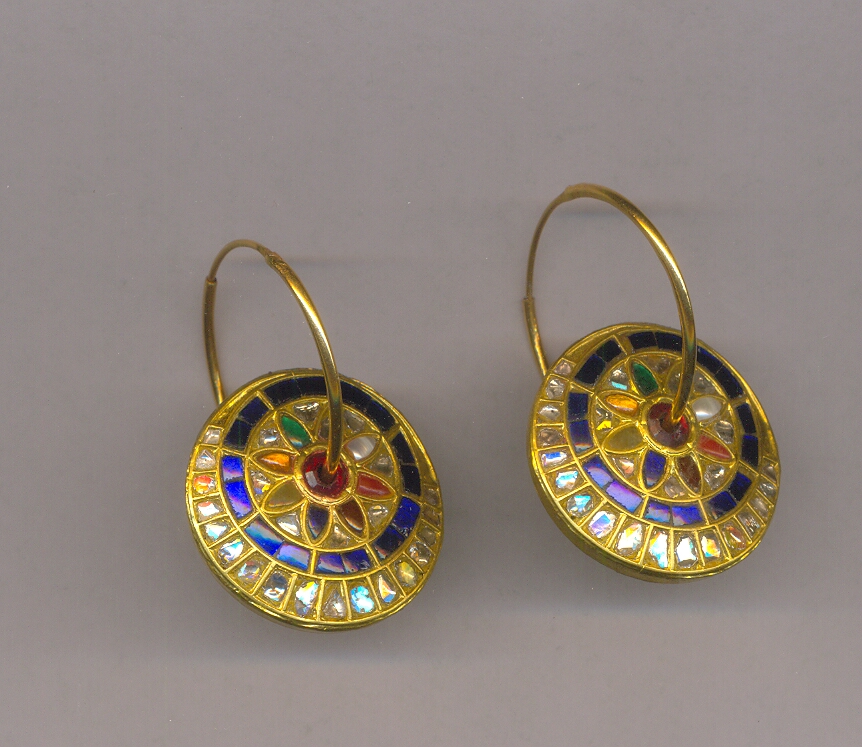DIAMOND EARRING POLKI