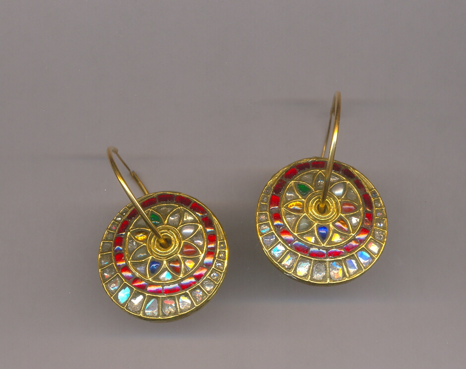 DIAMOND EARRING POLKI