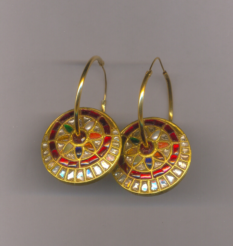 DIAMOND EARRING POLKI