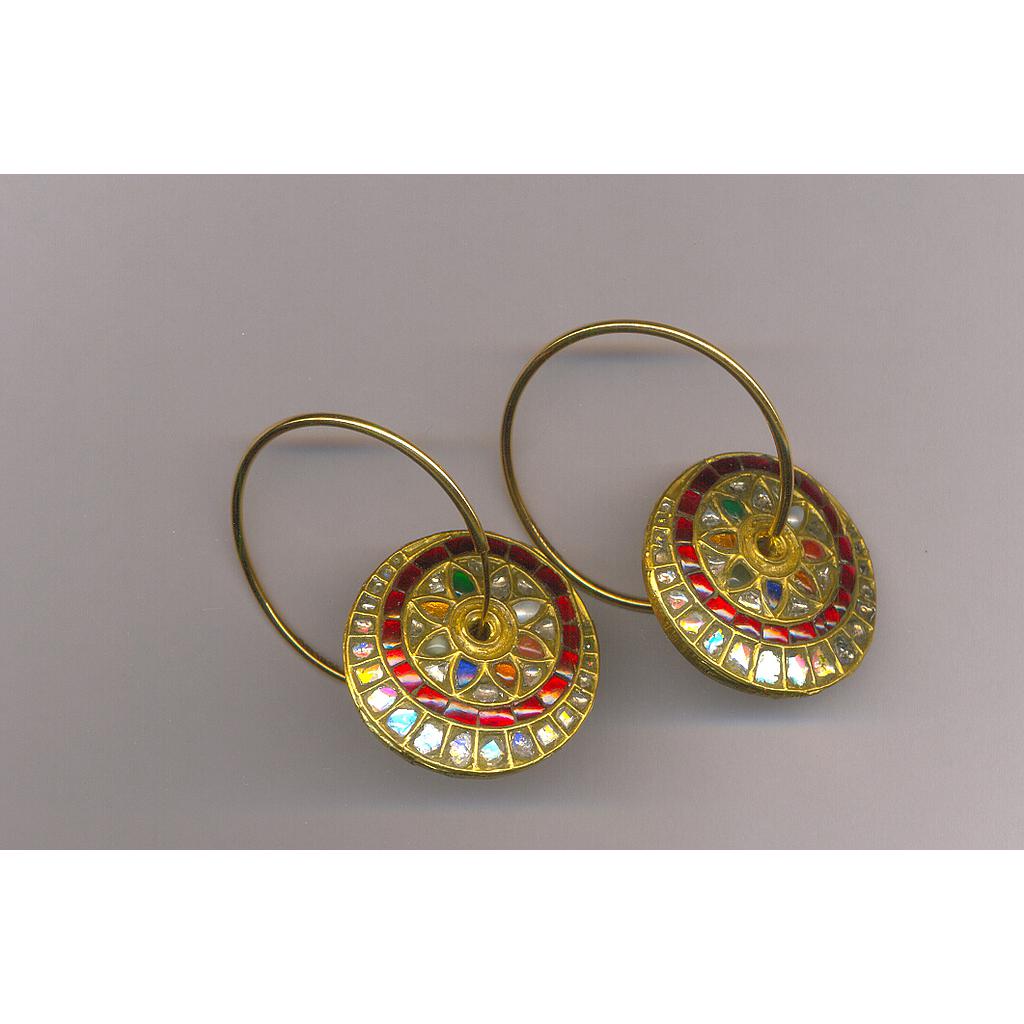 DIAMOND EARRING POLKI