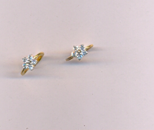 GOLD EARRING PLAIN FANCY