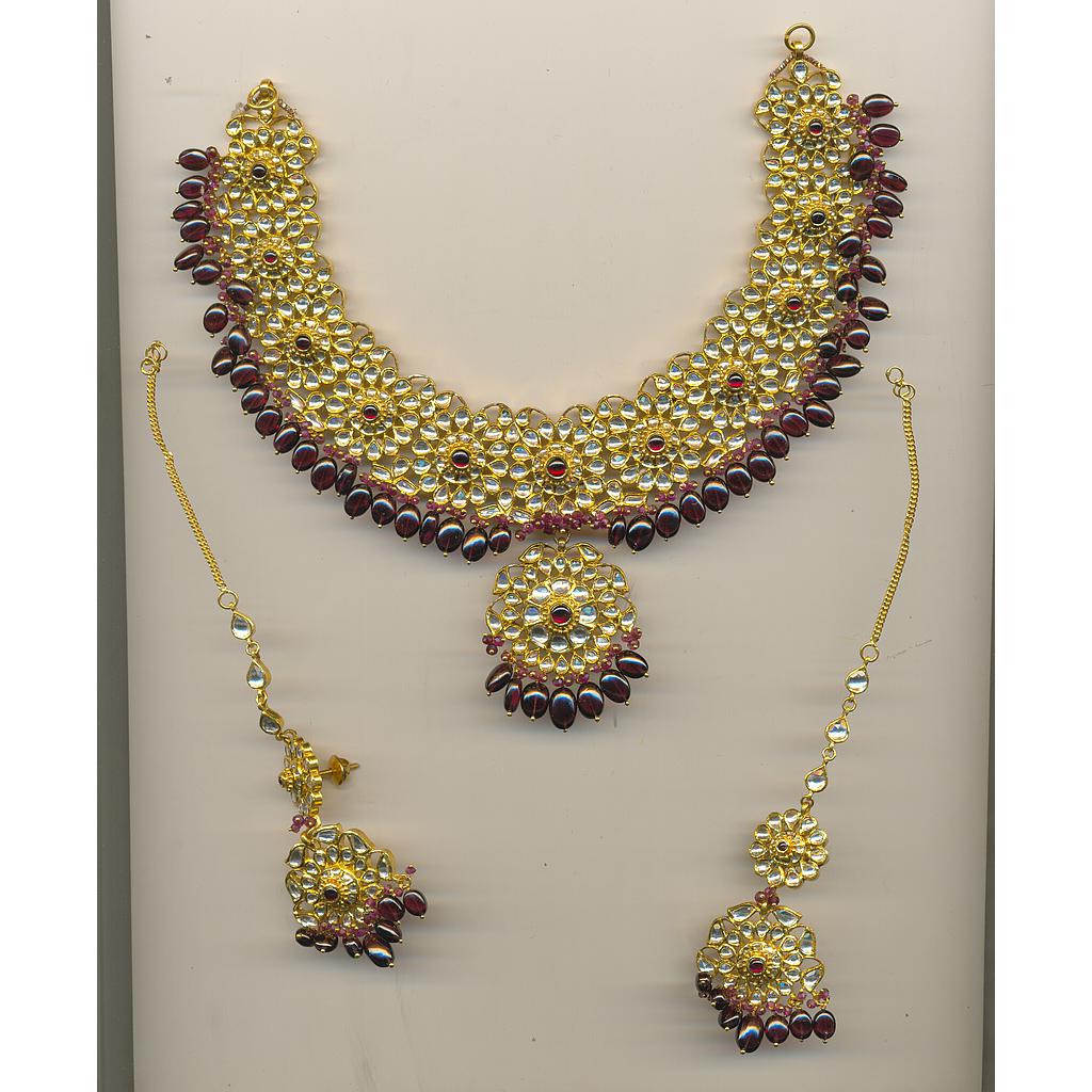 GOLD SET ROUND KUNDAN