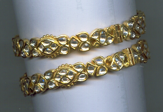 GOLD BANGLE KUNDAN EXCLUSIVE