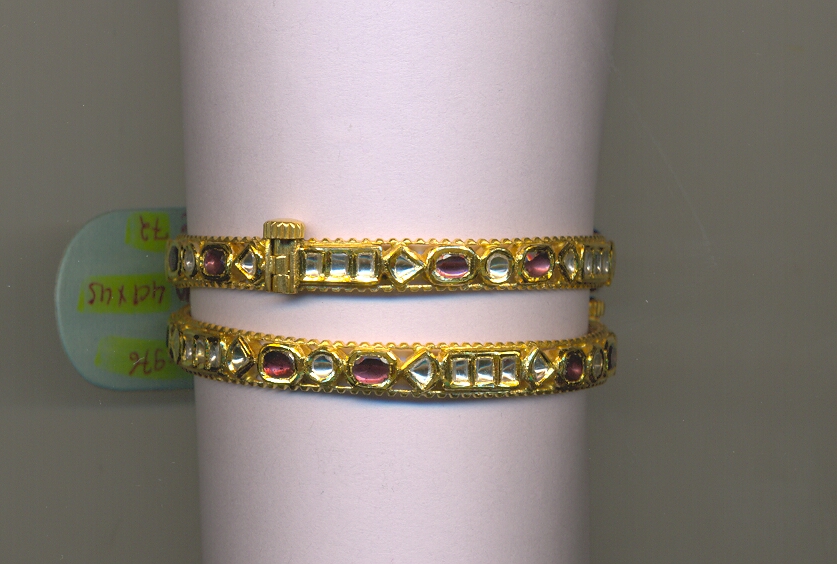 GOLD BANGLE KUNDAN EXCLUSIVE