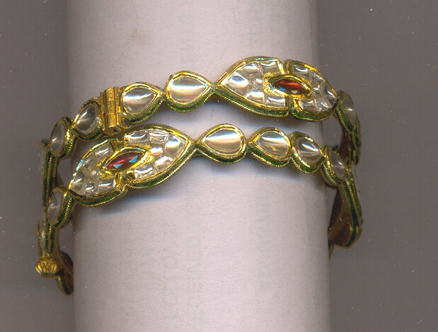 GOLD BANGLE KUNDAN FANCY