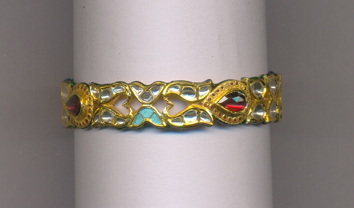 GOLD BANGLE KUNDAN FANCY