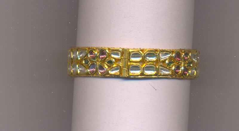 GOLD BANGLE KUNDAN FANCY