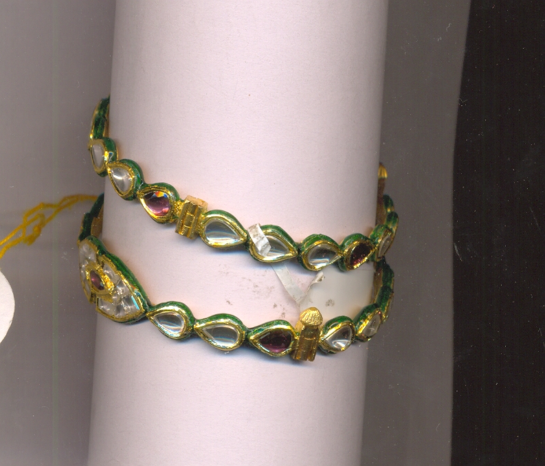 GOLD BANGLE KUNDAN FANCY