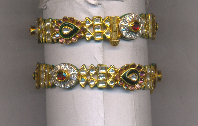 GOLD BANGLE KUNDAN FANCY