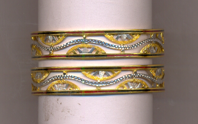 GOLD BANGLE MACHINE CUTTING FANCY