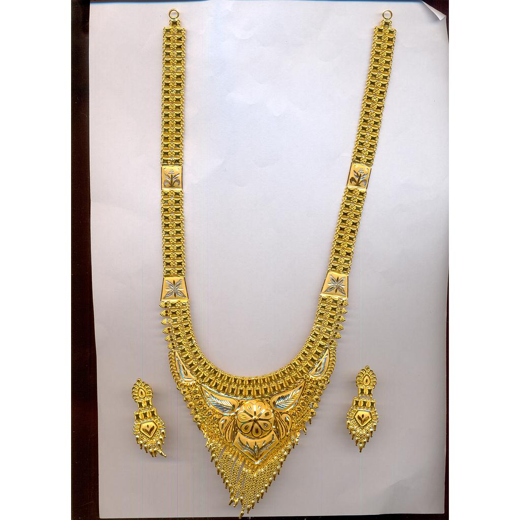 GOLD HALF SET LONG PLAIN