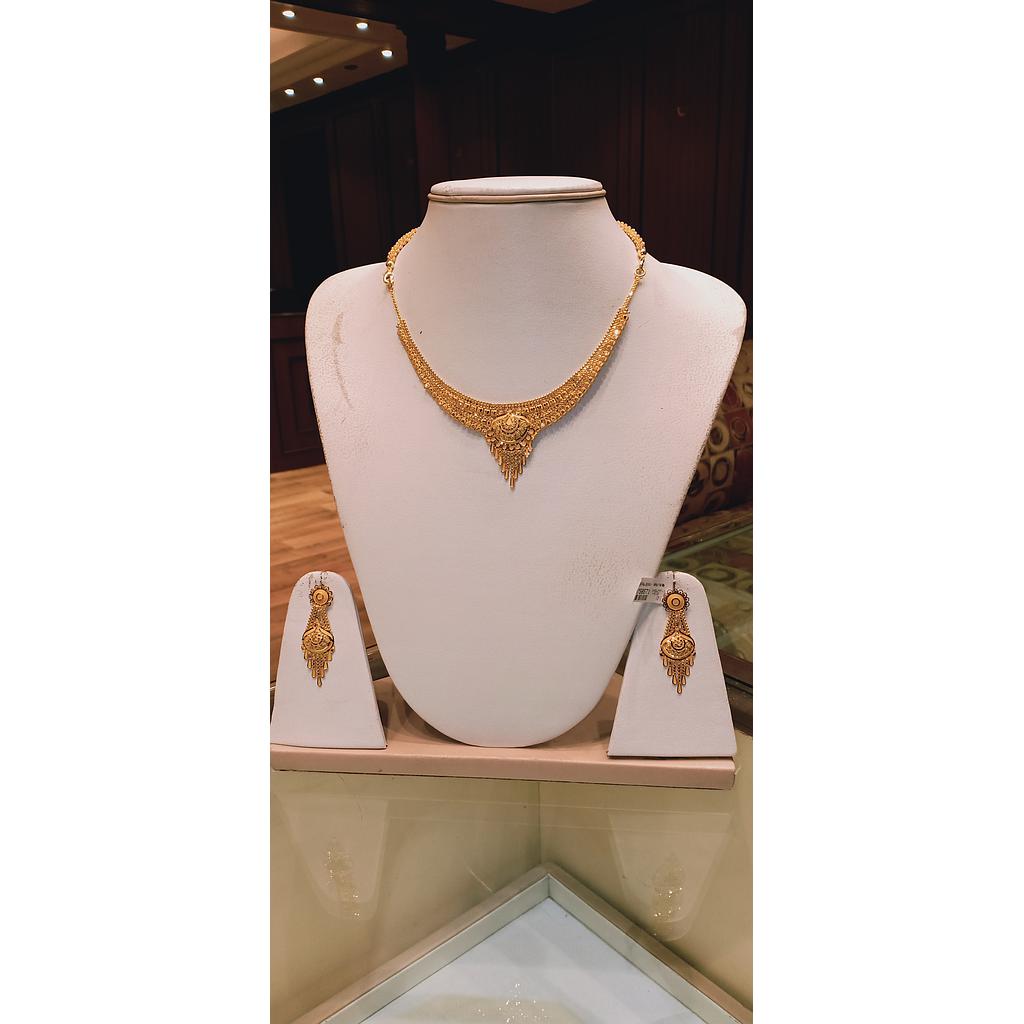 GOLD HALF SET LONG PLAIN FANCY