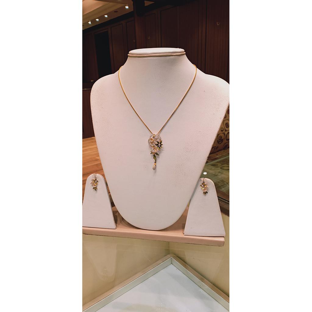 GOLD HALF SET PENDENT CASTING EXCLUSIVE