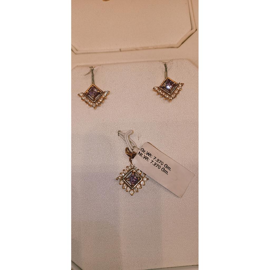 GOLD HALF SET PENDENT DESIGNER GENERAL