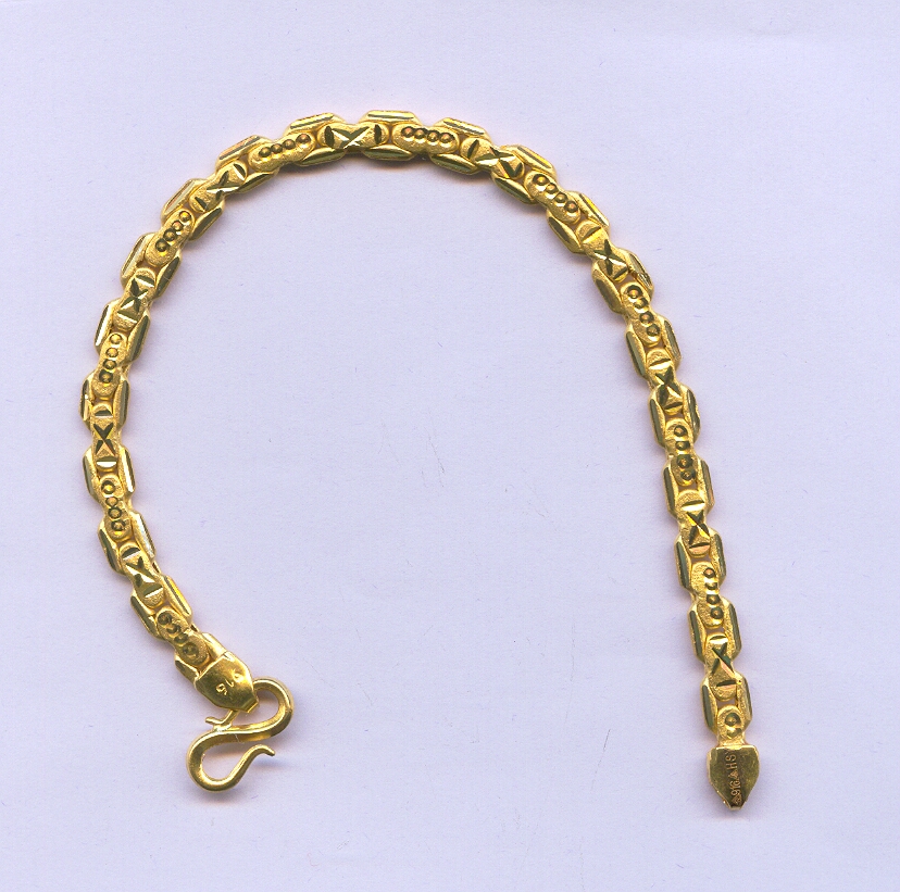 GOLD BRACELET GENTS PLAIN EXCLUSIVE