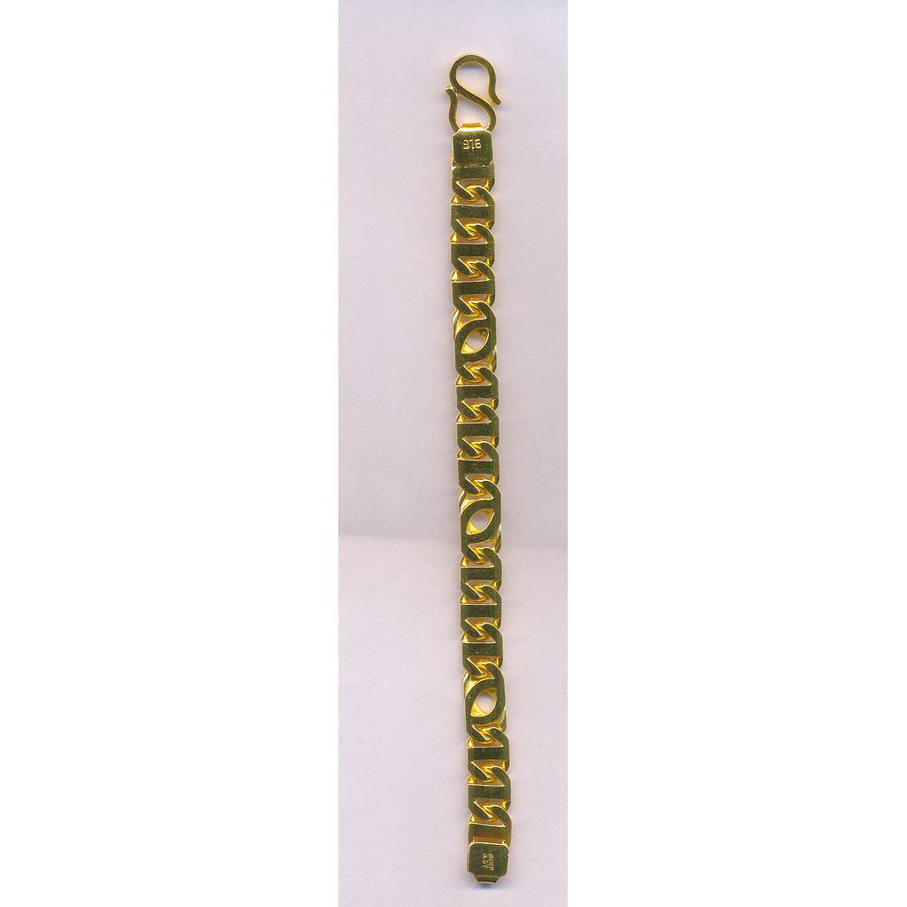 GOLD BRACELET GENTS PLAIN EXCLUSIVE