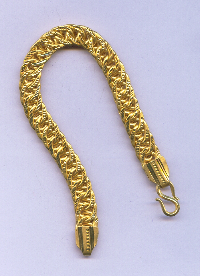 GOLD BRACELET GENTS PLAIN EXCLUSIVE