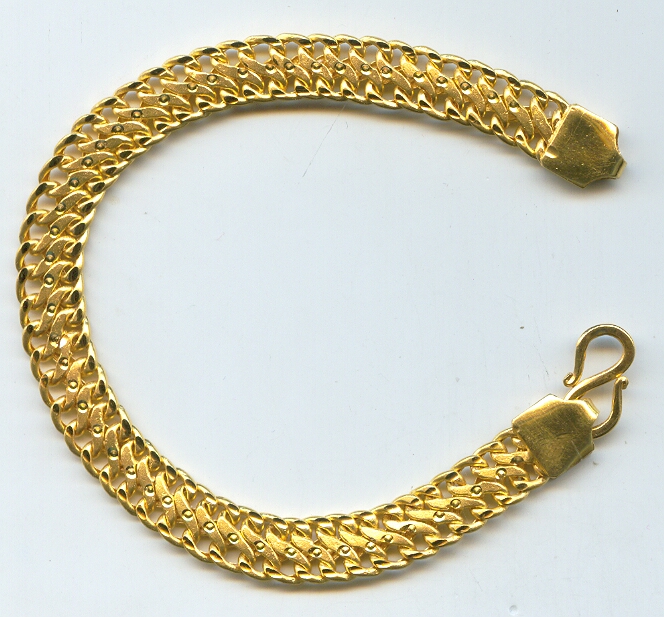 GOLD BRACELET GENTS PLAIN EXCLUSIVE