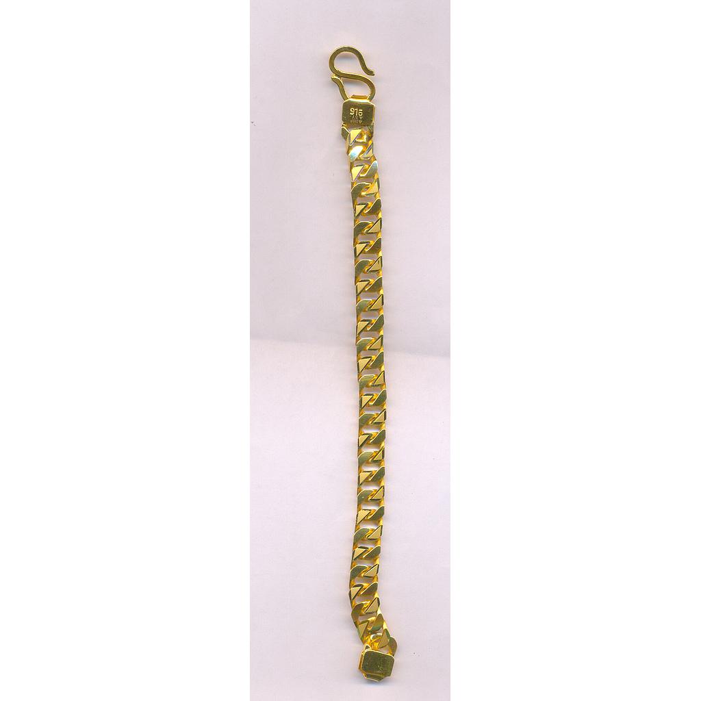 GOLD BRACELET GENTS PLAIN EXCLUSIVE
