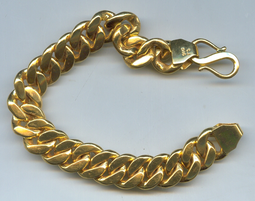 GOLD BRACELET GENTS PLAIN EXCLUSIVE