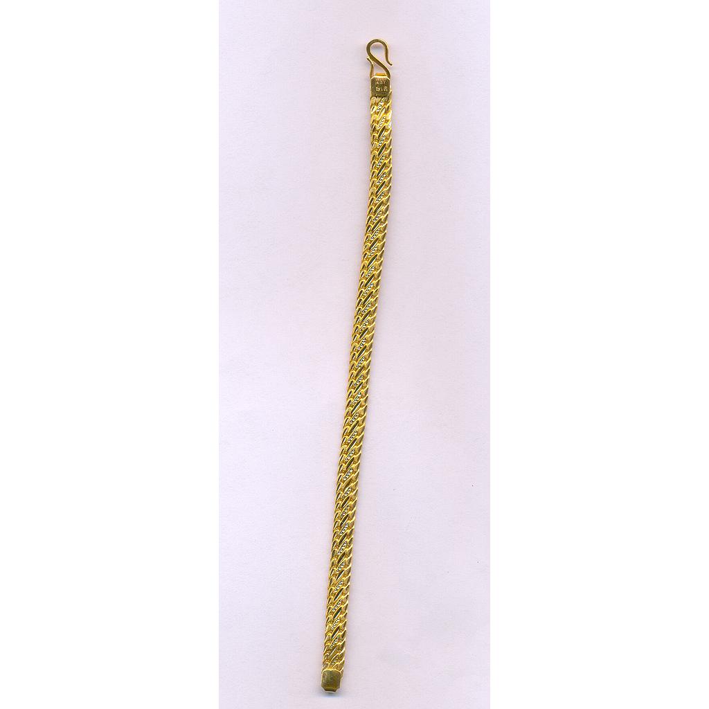 GOLD BRACELET GENTS PLAIN FANCY