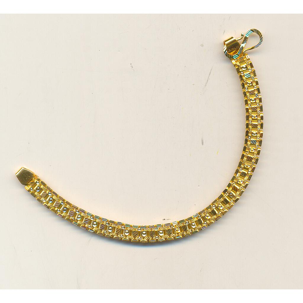 GOLD BRACELET GENTS PLAIN FANCY