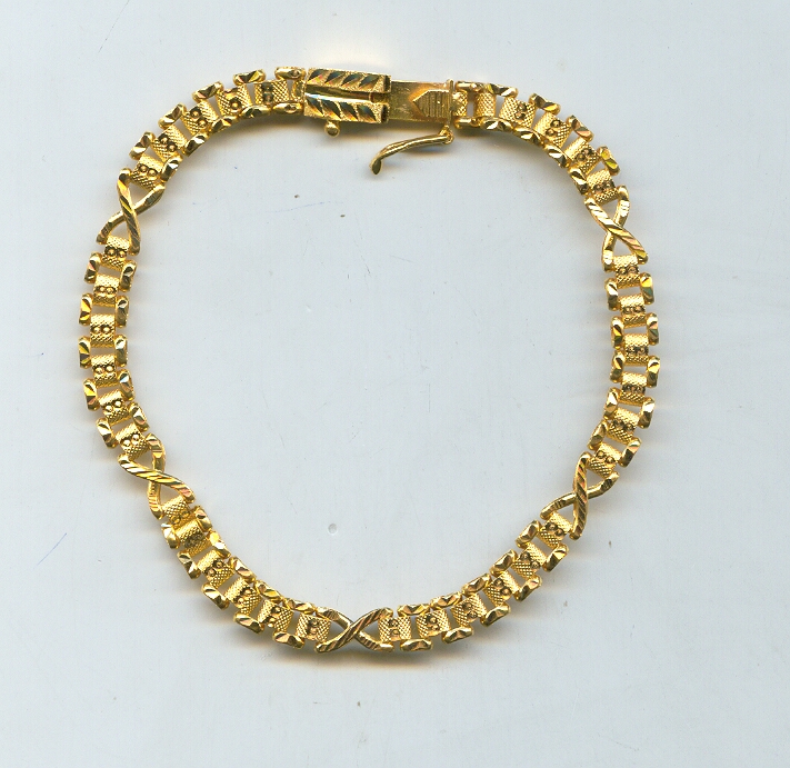 GOLD BRACELET GENTS PLAIN FANCY