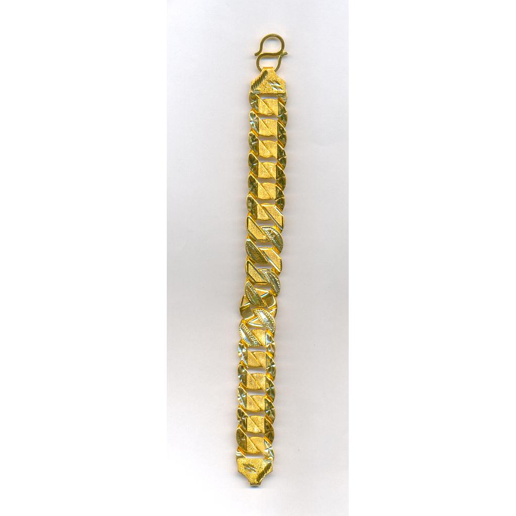 GOLD BRACELET GENTS PLAIN FANCY