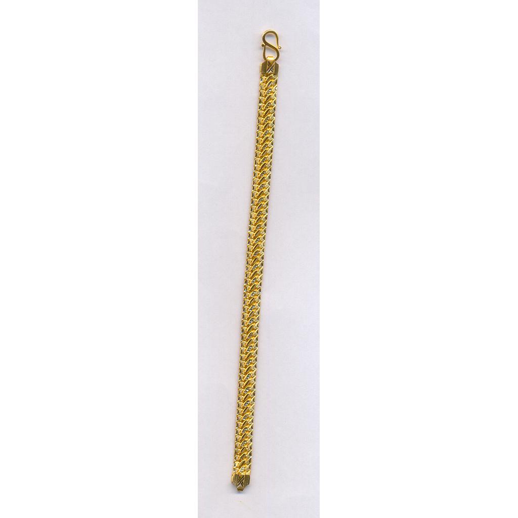 GOLD BRACELET GENTS PLAIN FANCY