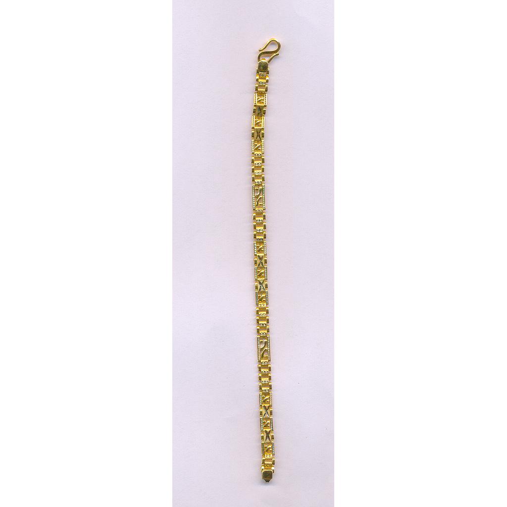 GOLD BRACELET GENTS PLAIN FANCY