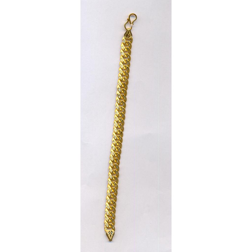 GOLD BRACELET GENTS PLAIN FANCY