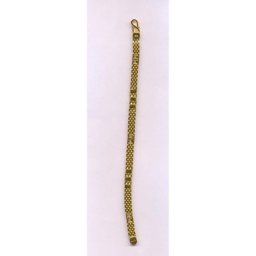 GOLD BRACELET GENTS PLAIN FANCY