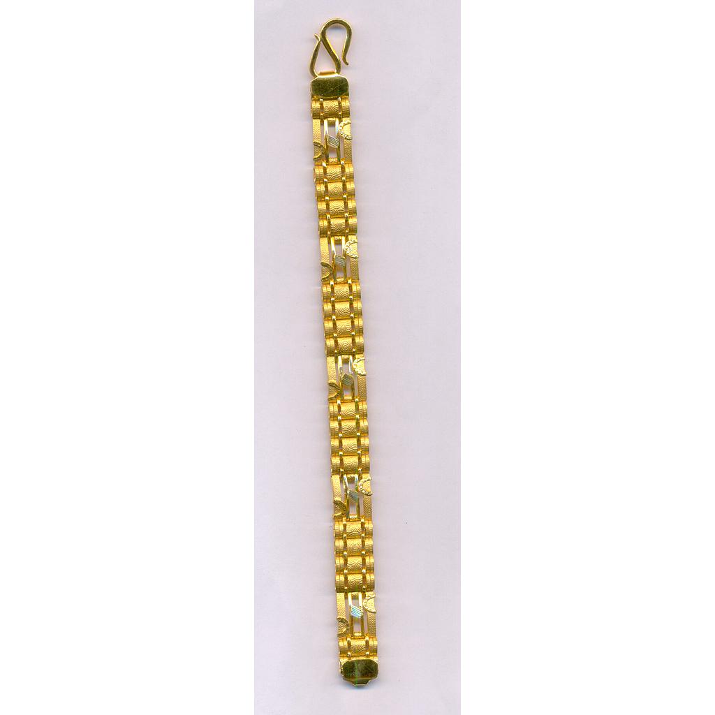 GOLD BRACELET GENTS PLAIN FANCY
