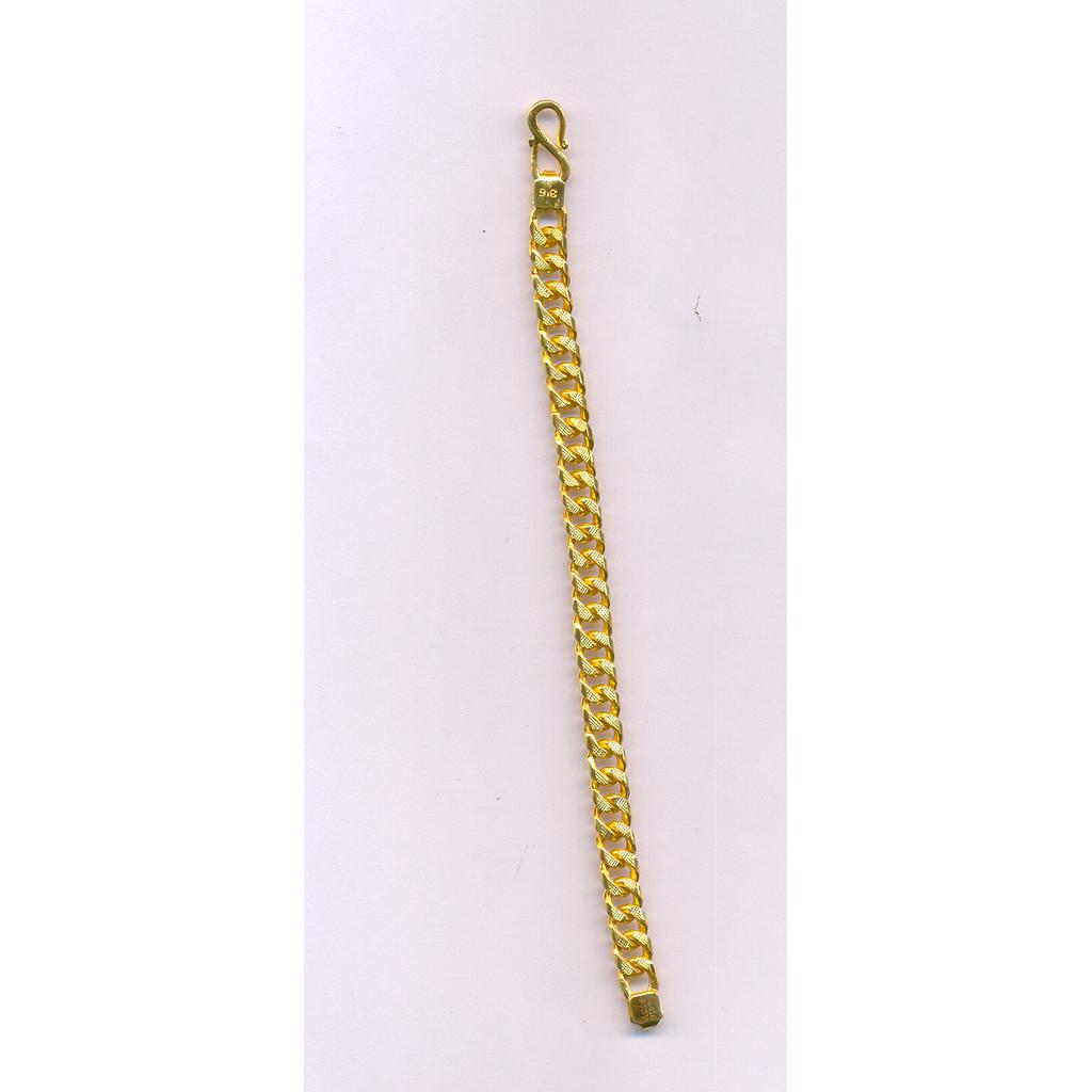 GOLD BRACELET GENTS PLAIN FANCY