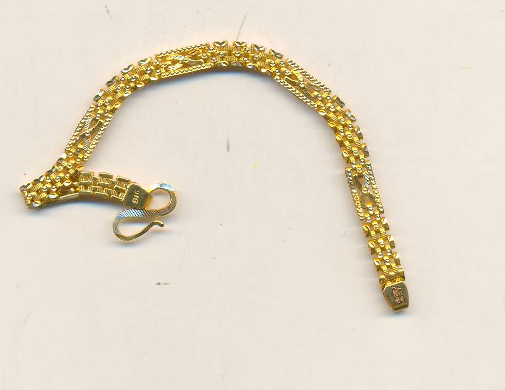 GOLD BRACELET GENTS PLAIN FANCY