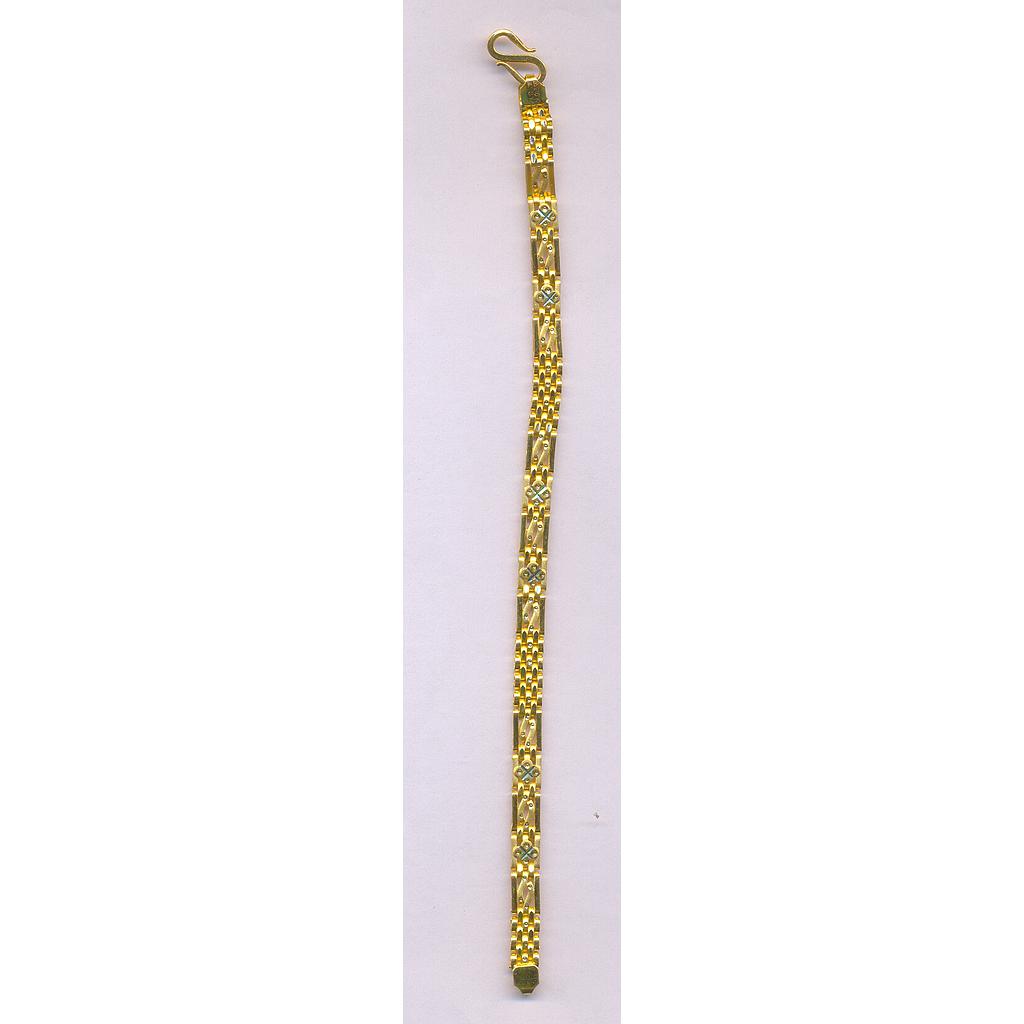 GOLD BRACELET GENTS PLAIN FANCY
