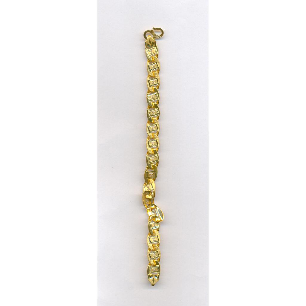 GOLD BRACELET GENTS PLAIN FANCY