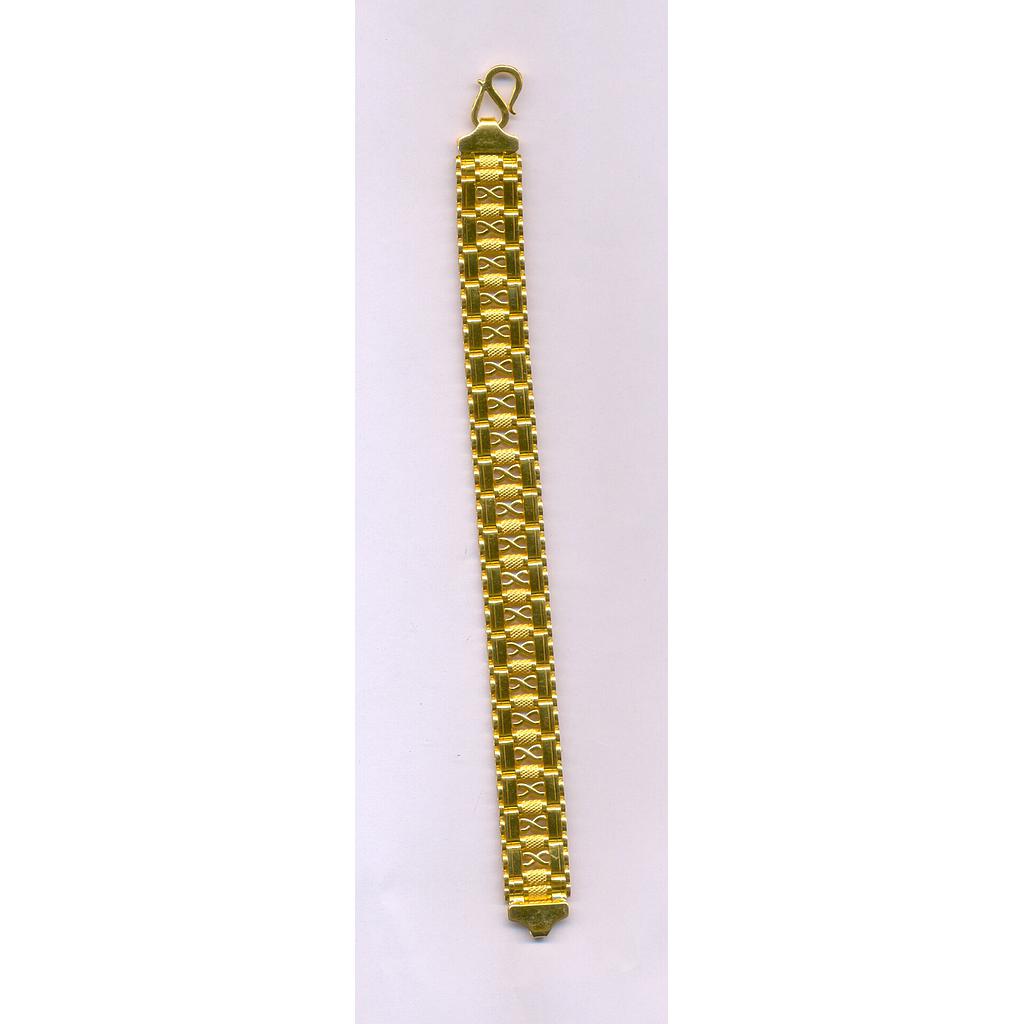 GOLD BRACELET GENTS PLAIN FANCY