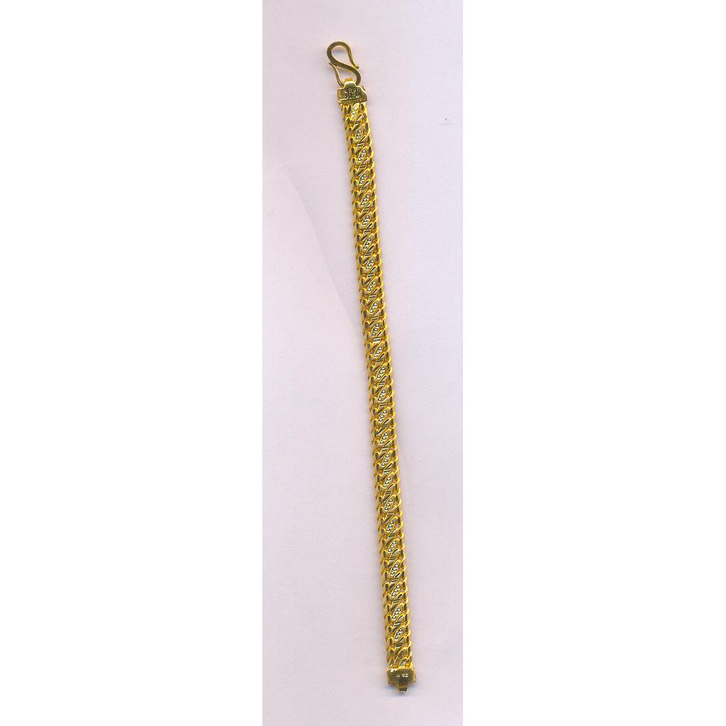 GOLD BRACELET GENTS PLAIN FANCY