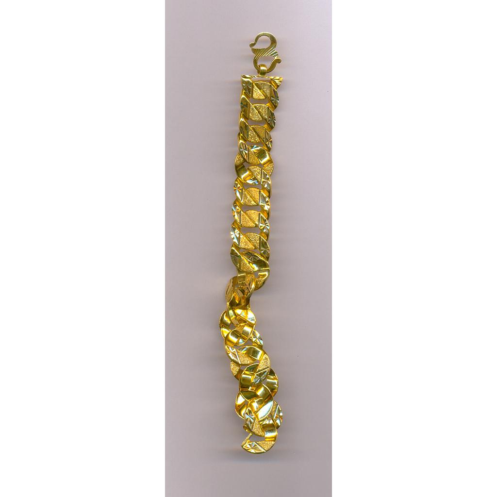 GOLD BRACELET GENTS PLAIN FANCY