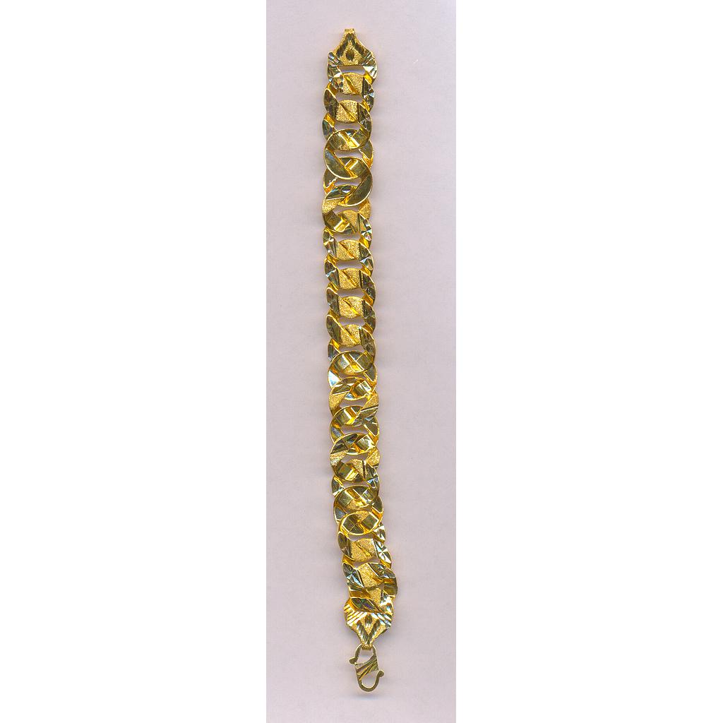 GOLD BRACELET GENTS PLAIN FANCY