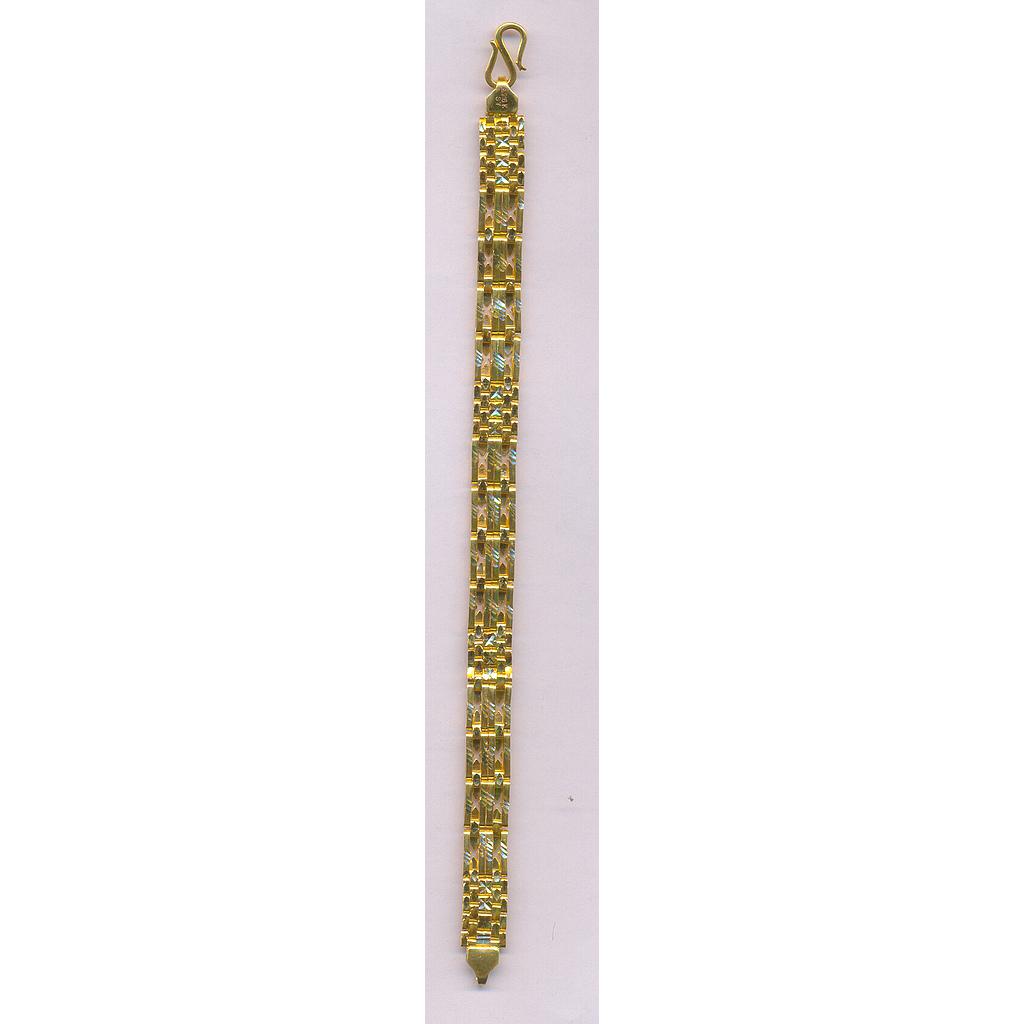 GOLD BRACELET GENTS PLAIN FANCY